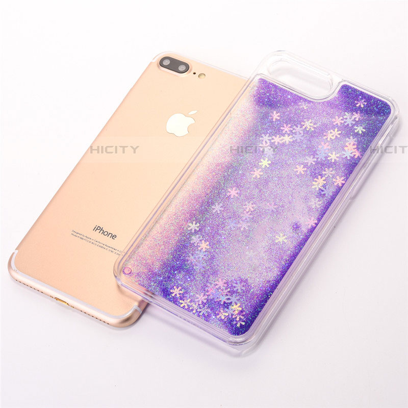 Funda Silicona Ultrafina Carcasa Transparente Flores T01 para Apple iPhone 8 Plus