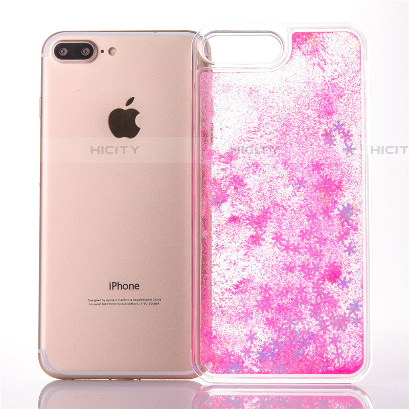 Funda Silicona Ultrafina Carcasa Transparente Flores T01 para Apple iPhone 8 Plus