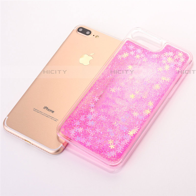 Funda Silicona Ultrafina Carcasa Transparente Flores T01 para Apple iPhone 8 Plus