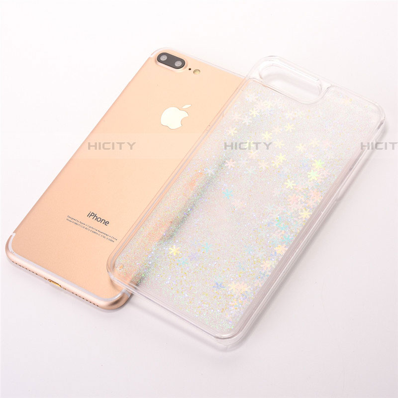 Funda Silicona Ultrafina Carcasa Transparente Flores T01 para Apple iPhone 8 Plus