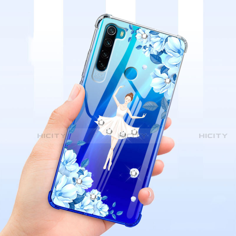 Funda Silicona Ultrafina Carcasa Transparente Flores T01 para Xiaomi Redmi Note 8T