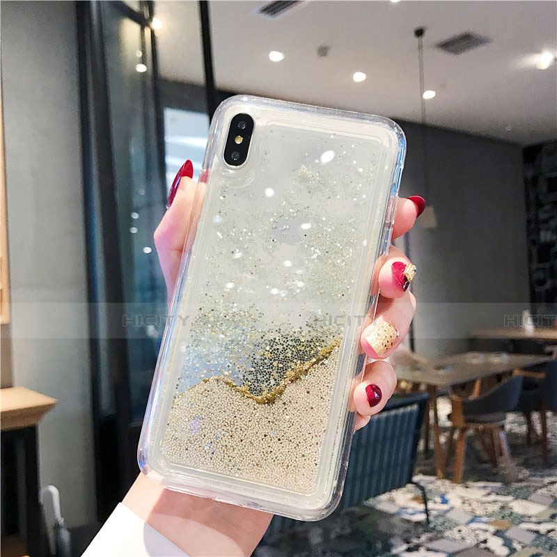 Funda Silicona Ultrafina Carcasa Transparente Flores T03 para Apple iPhone Xs Max