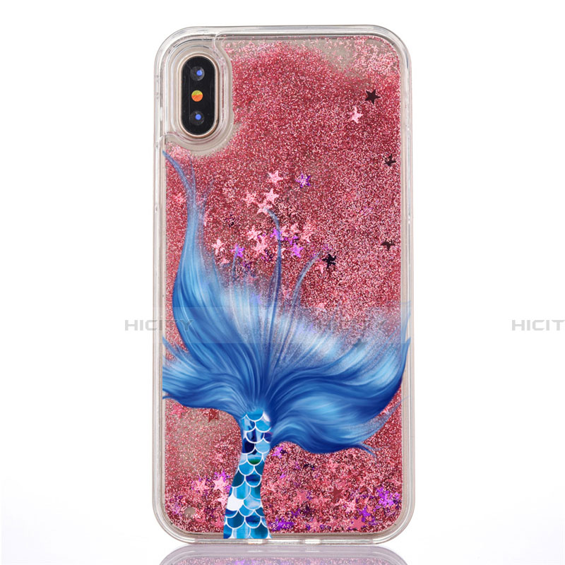 Funda Silicona Ultrafina Carcasa Transparente Flores T04 para Apple iPhone Xs Max Multicolor