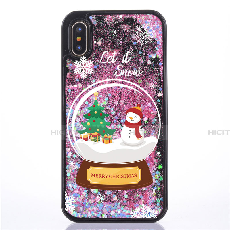 Funda Silicona Ultrafina Carcasa Transparente Flores T05 para Apple iPhone X