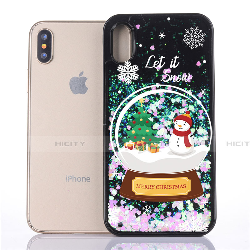 Funda Silicona Ultrafina Carcasa Transparente Flores T05 para Apple iPhone X