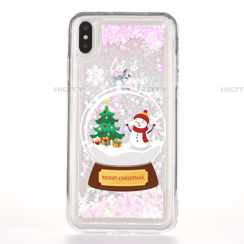 Funda Silicona Ultrafina Carcasa Transparente Flores T08 para Apple iPhone Xs