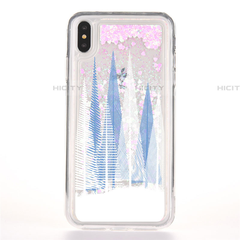 Funda Silicona Ultrafina Carcasa Transparente Flores T08 para Apple iPhone Xs