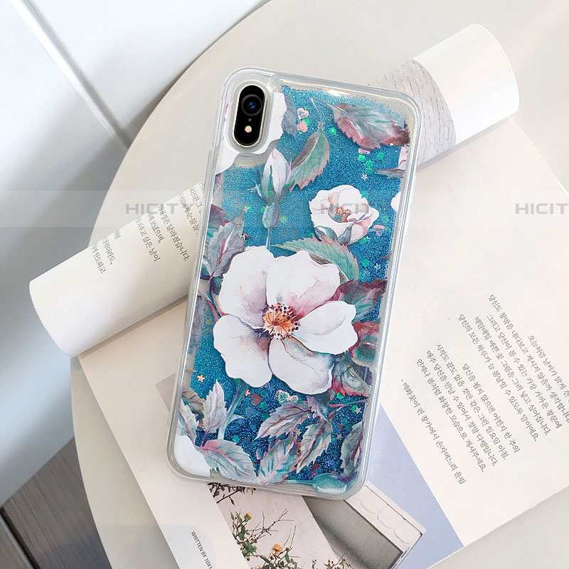 Funda Silicona Ultrafina Carcasa Transparente Flores T18 para Apple iPhone XR