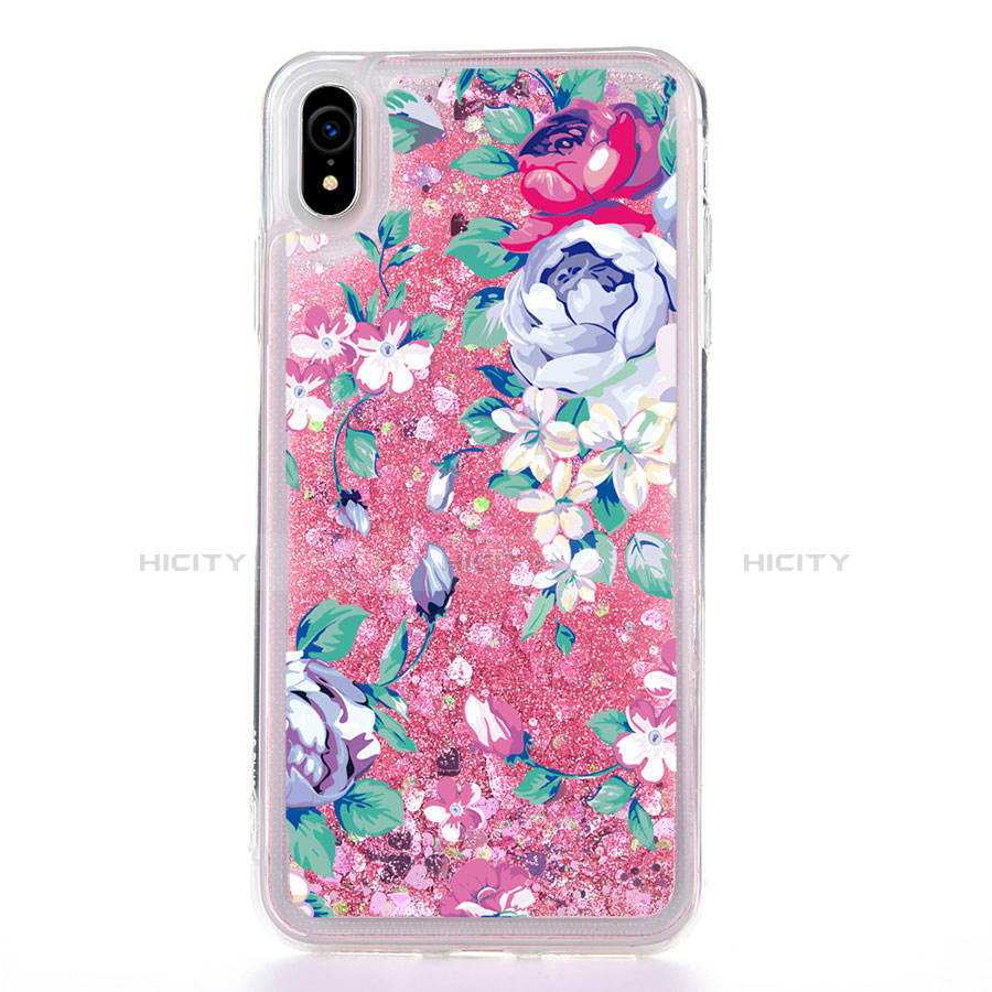 Funda Silicona Ultrafina Carcasa Transparente Flores T18 para Apple iPhone XR