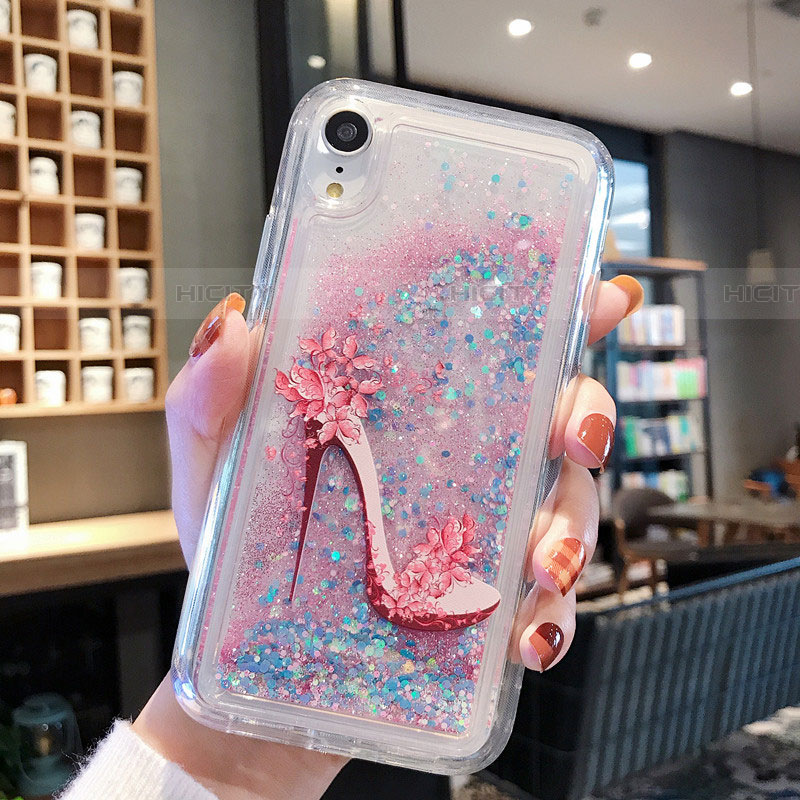 Funda Silicona Ultrafina Carcasa Transparente Flores T21 para Apple iPhone XR