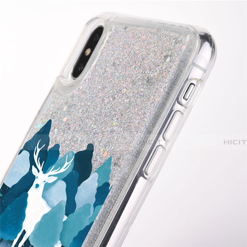 Funda Silicona Ultrafina Carcasa Transparente Flores T22 para Apple iPhone X