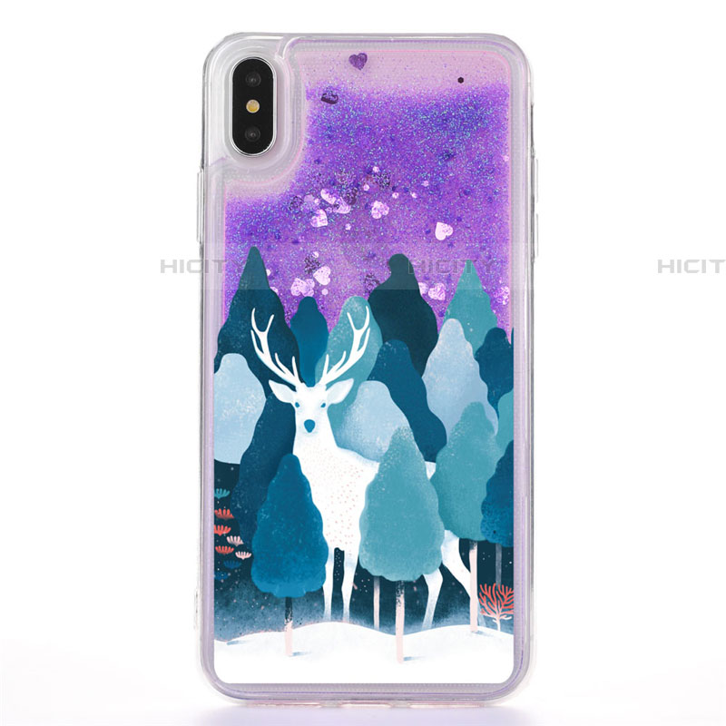 Funda Silicona Ultrafina Carcasa Transparente Flores T22 para Apple iPhone Xs