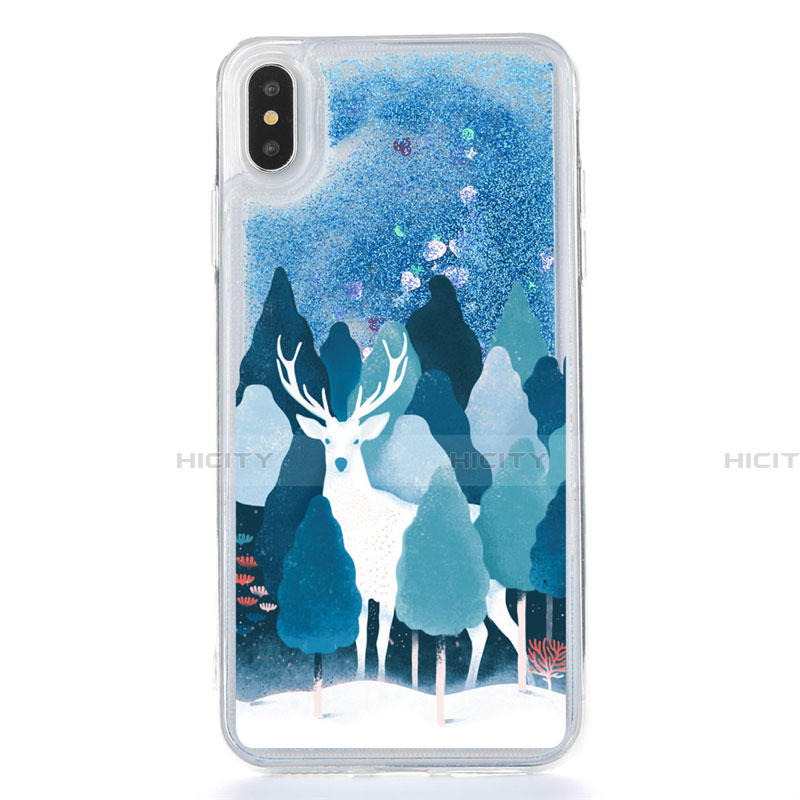 Funda Silicona Ultrafina Carcasa Transparente Flores T22 para Apple iPhone Xs Max