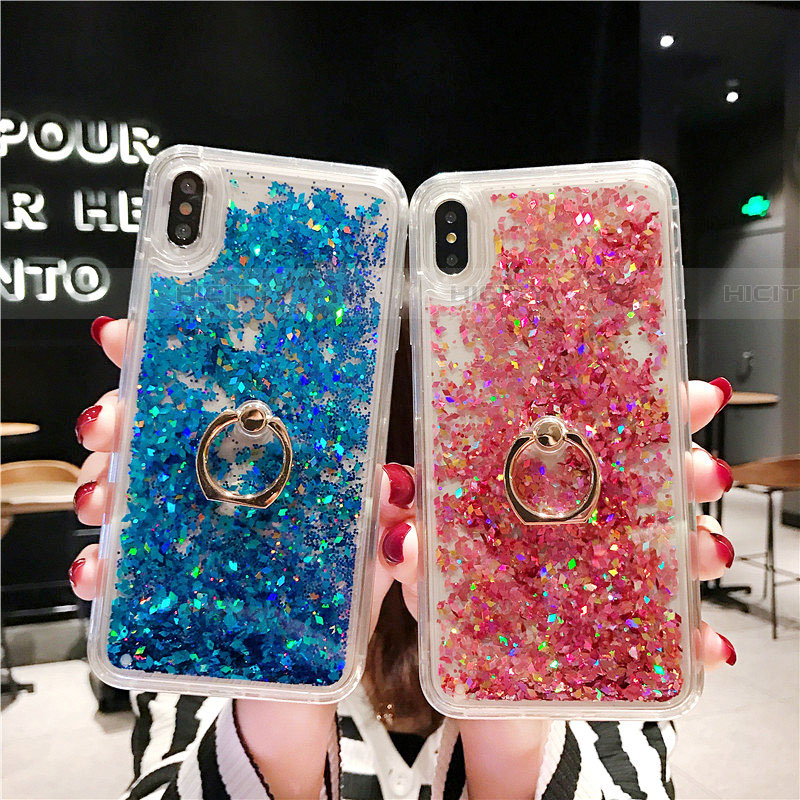 Funda Silicona Ultrafina Carcasa Transparente Flores T25 para Apple iPhone Xs