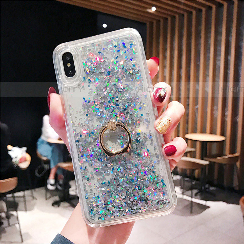 Funda Silicona Ultrafina Carcasa Transparente Flores T25 para Apple iPhone Xs