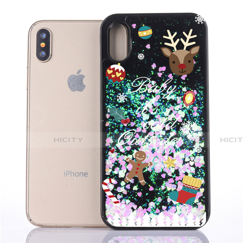 Funda Silicona Ultrafina Carcasa Transparente Flores Z02 para Apple iPhone Xs Max