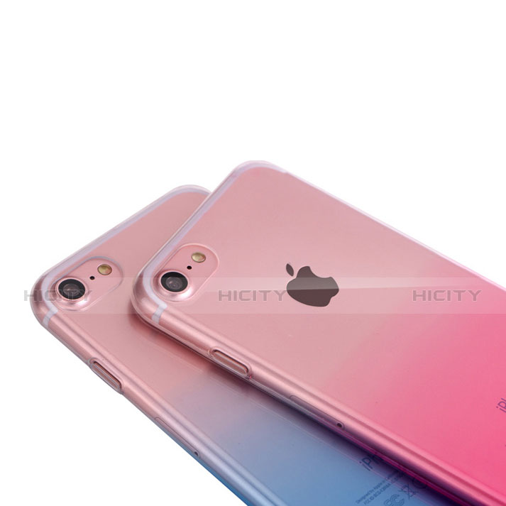 Funda Silicona Ultrafina Carcasa Transparente Gradiente G01 para Apple iPhone 8