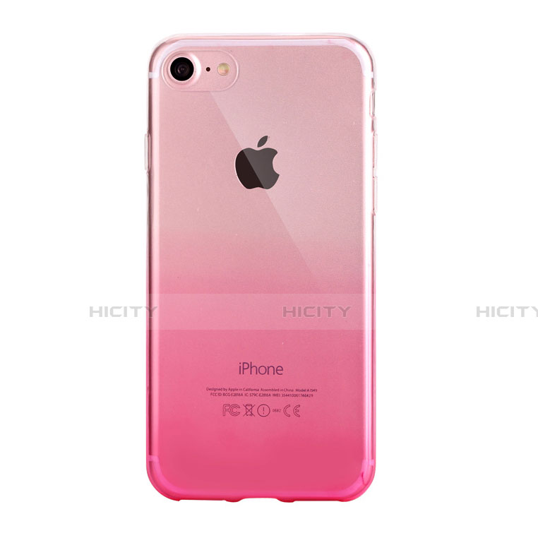 Funda Silicona Ultrafina Carcasa Transparente Gradiente G01 para Apple iPhone SE (2020) Rosa