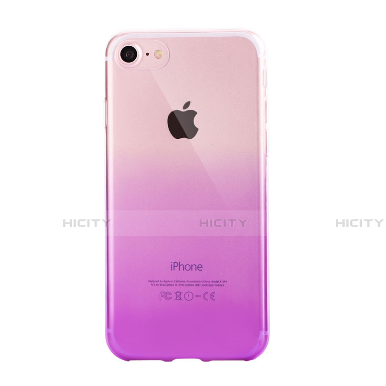 Funda Silicona Ultrafina Carcasa Transparente Gradiente G01 para Apple iPhone SE3 ((2022)) Morado