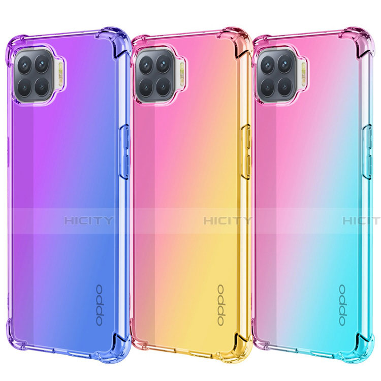 Funda Silicona Ultrafina Carcasa Transparente Gradiente G01 para Oppo A93