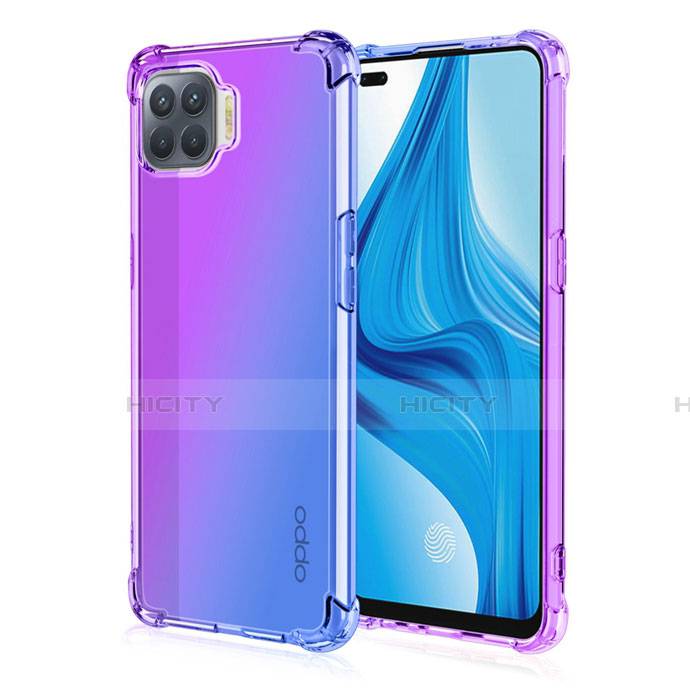 Funda Silicona Ultrafina Carcasa Transparente Gradiente G01 para Oppo A93