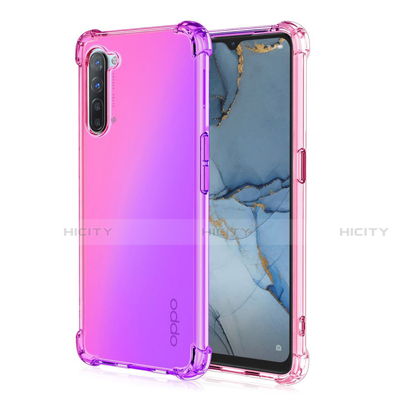 Funda Silicona Ultrafina Carcasa Transparente Gradiente G01 para Oppo F15