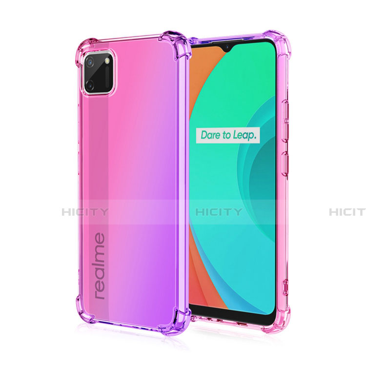 Funda Silicona Ultrafina Carcasa Transparente Gradiente G01 para Realme C11