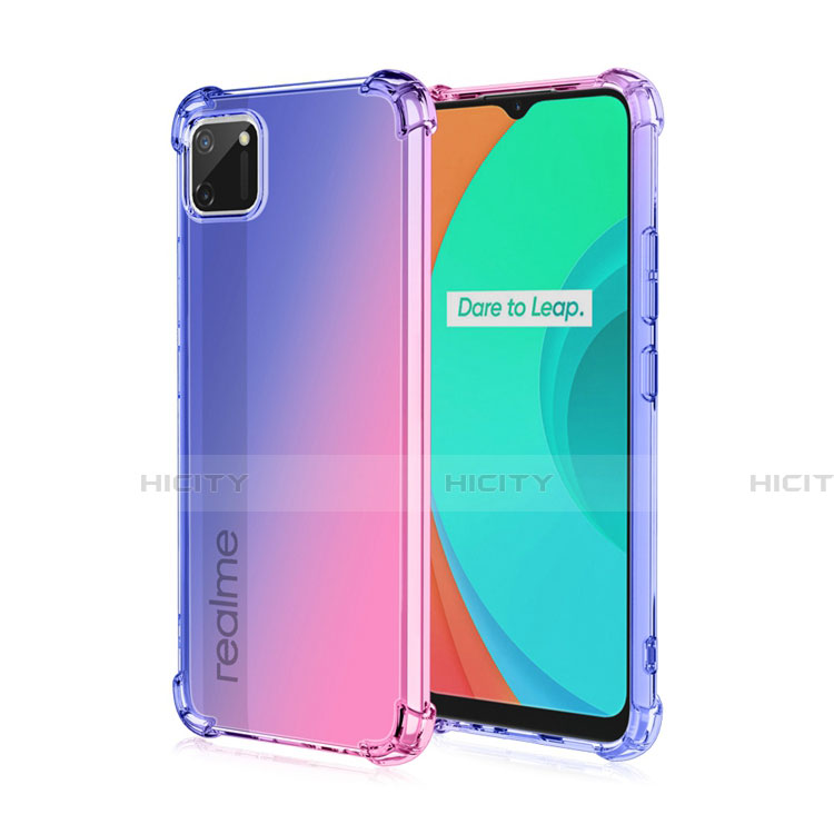 Funda Silicona Ultrafina Carcasa Transparente Gradiente G01 para Realme C11