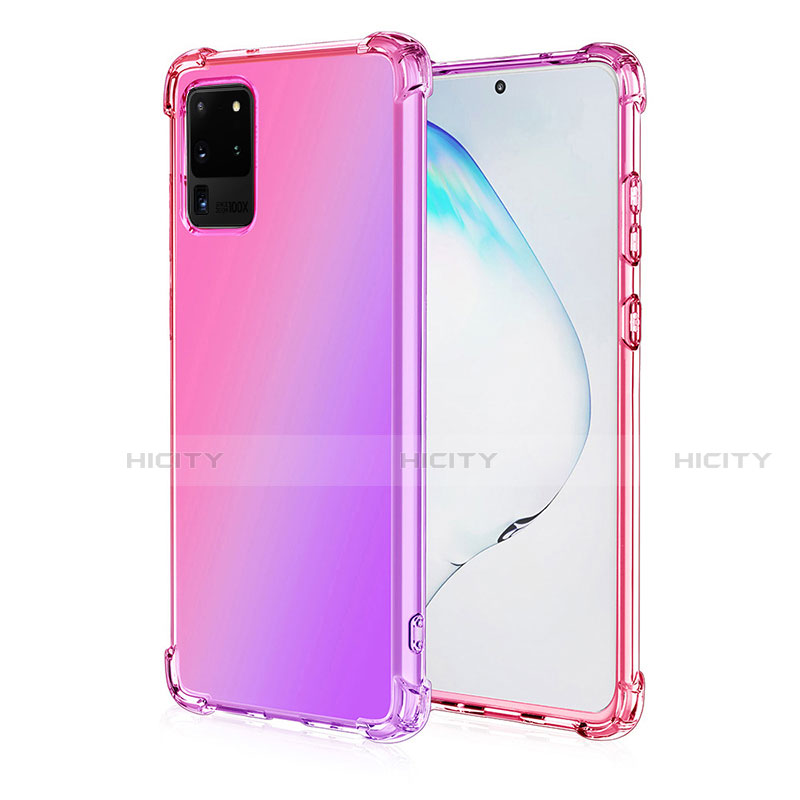 Funda Silicona Ultrafina Carcasa Transparente Gradiente G01 para Samsung Galaxy S20 Ultra 5G