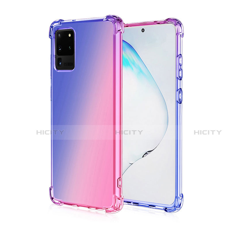 Funda Silicona Ultrafina Carcasa Transparente Gradiente G01 para Samsung Galaxy S20 Ultra 5G