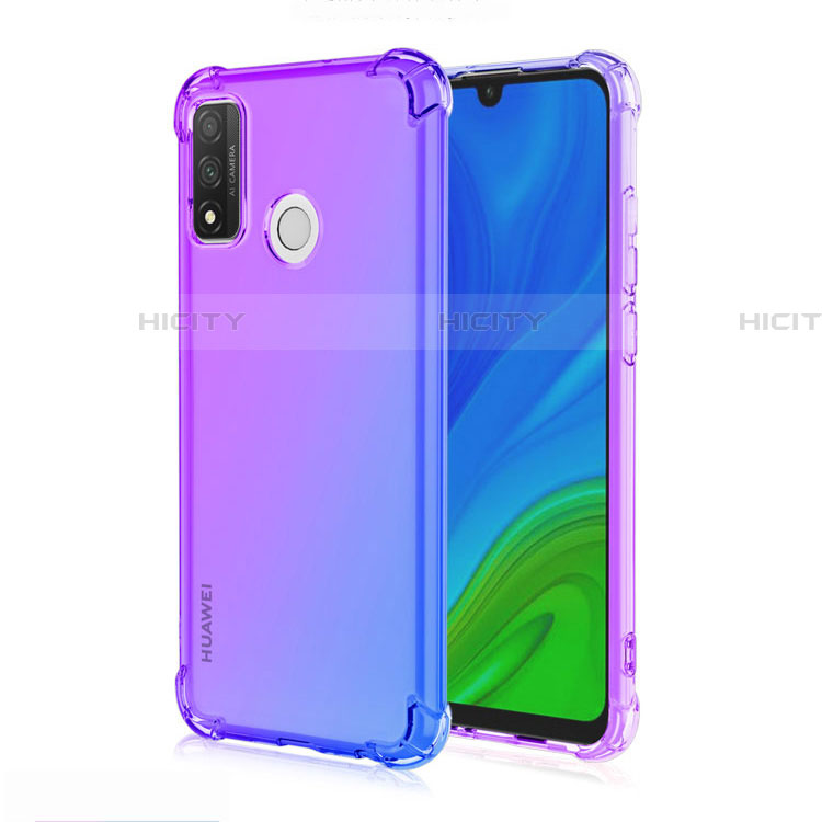 Funda Silicona Ultrafina Carcasa Transparente Gradiente H01 para Huawei P Smart (2020) Azul