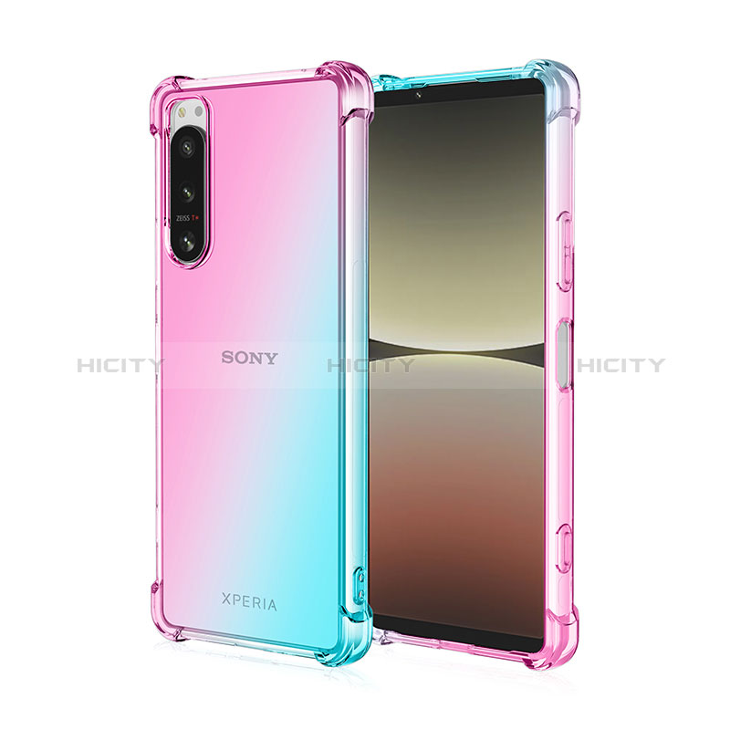 Funda Silicona Ultrafina Carcasa Transparente Gradiente para Sony Xperia 1 II