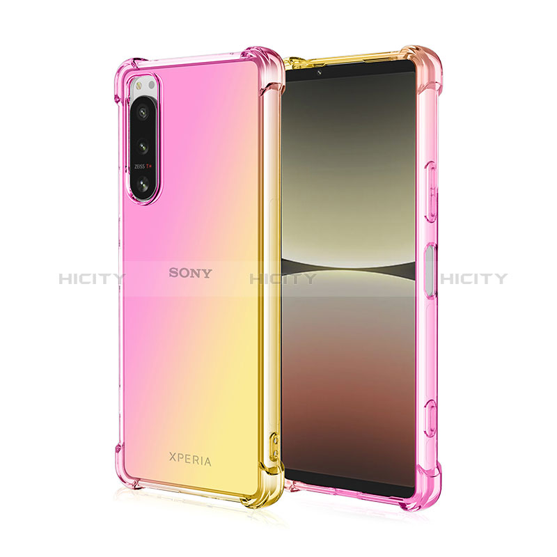 Funda Silicona Ultrafina Carcasa Transparente Gradiente para Sony Xperia 1 IV