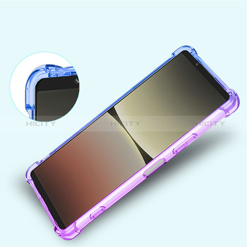 Funda Silicona Ultrafina Carcasa Transparente Gradiente para Sony Xperia 1 IV