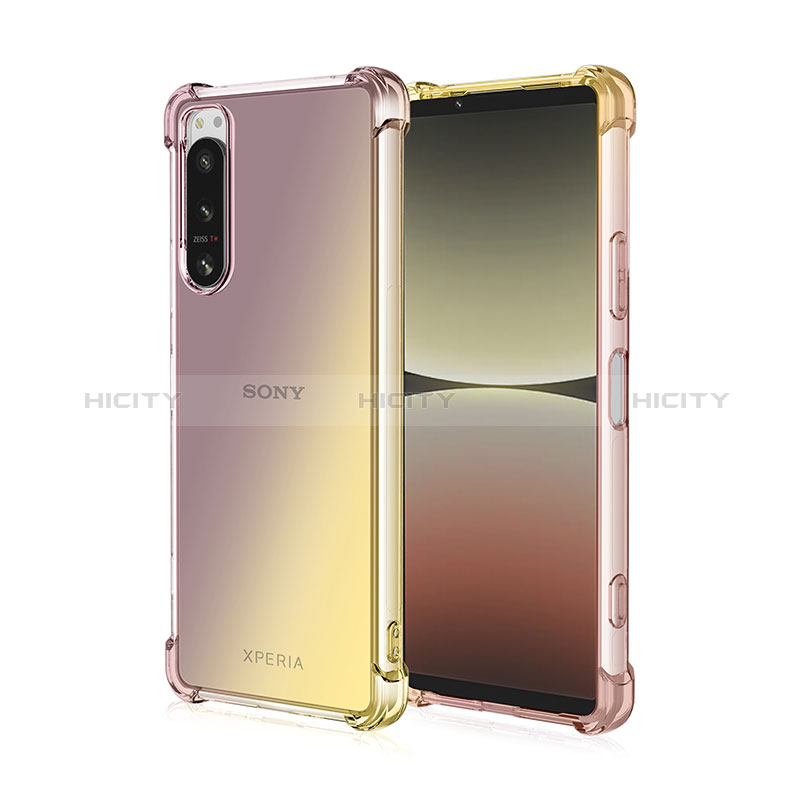 Funda Silicona Ultrafina Carcasa Transparente Gradiente para Sony Xperia 5 IV