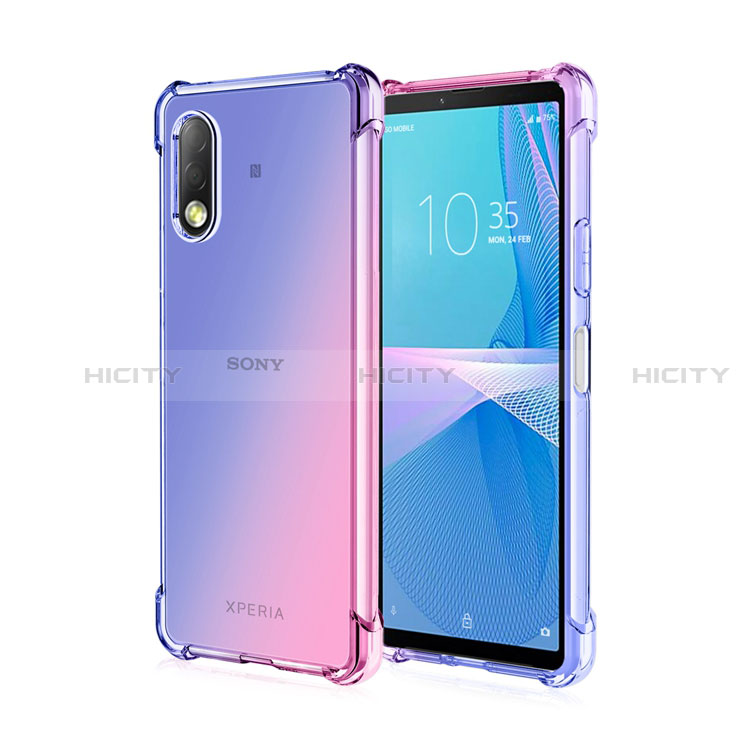 Funda Silicona Ultrafina Carcasa Transparente Gradiente para Sony Xperia Ace II