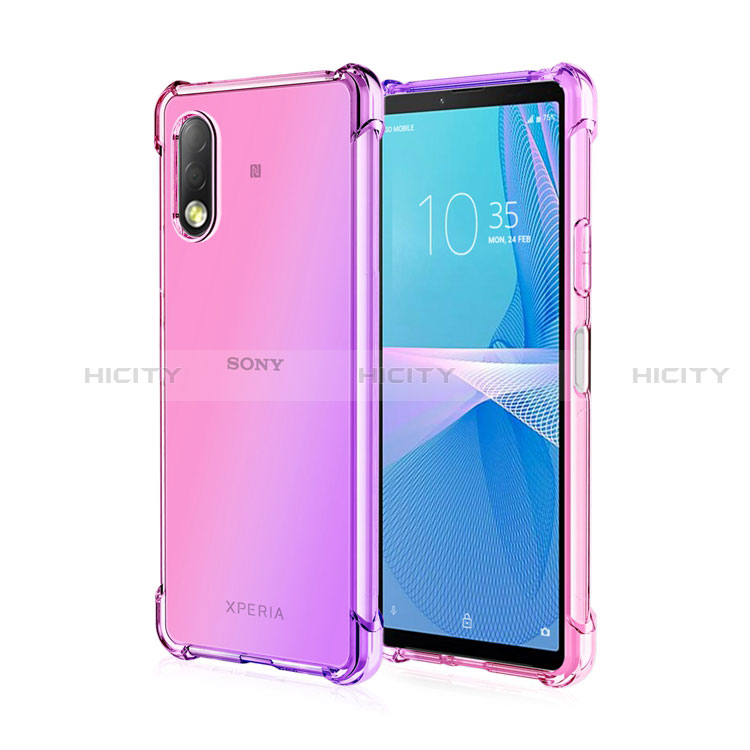 Funda Silicona Ultrafina Carcasa Transparente Gradiente para Sony Xperia Ace II