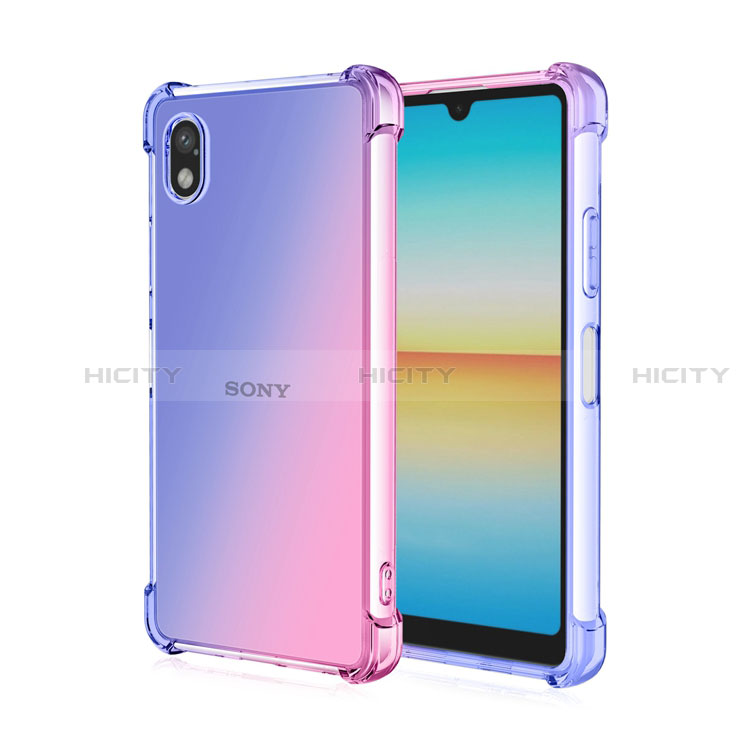 Funda Silicona Ultrafina Carcasa Transparente Gradiente para Sony Xperia Ace III