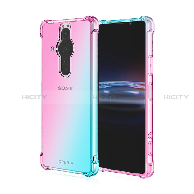 Funda Silicona Ultrafina Carcasa Transparente Gradiente para Sony Xperia PRO-I