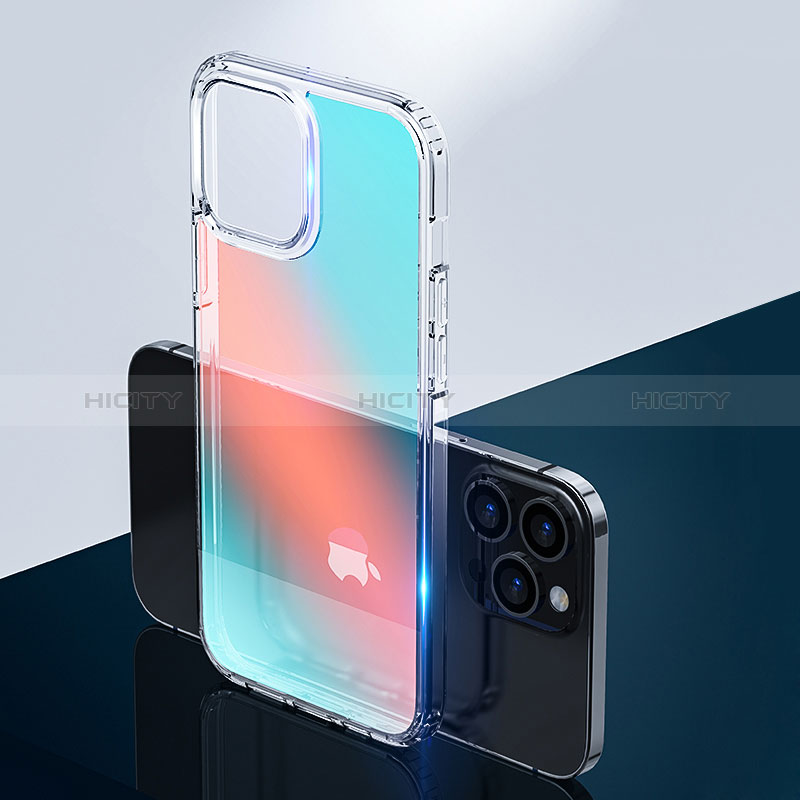 Funda Silicona Ultrafina Carcasa Transparente Gradiente QC1 para Apple iPhone 13