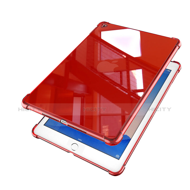 Funda Silicona Ultrafina Carcasa Transparente H01 para Apple iPad Air 2 Rojo