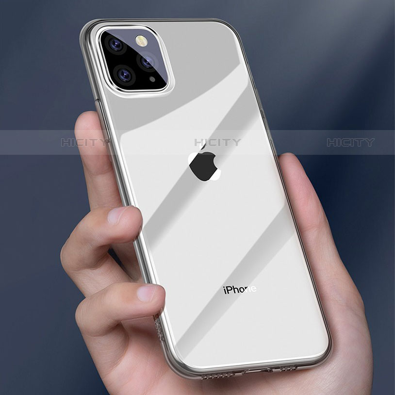 Funda Silicona Ultrafina Carcasa Transparente H01 para Apple iPhone 11 Pro Max Gris