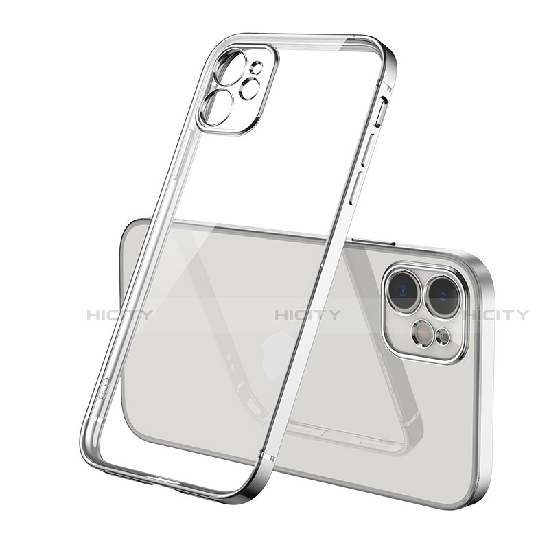 Funda Silicona Ultrafina Carcasa Transparente H01 para Apple iPhone 12 Mini Plata