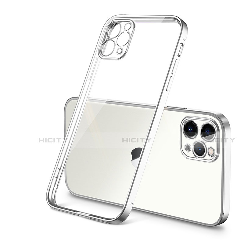 Funda Silicona Ultrafina Carcasa Transparente H01 para Apple iPhone 12 Pro Plata