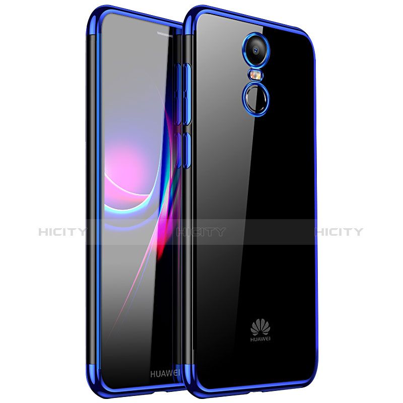 Funda Silicona Ultrafina Carcasa Transparente H01 para Huawei Enjoy 6 Azul