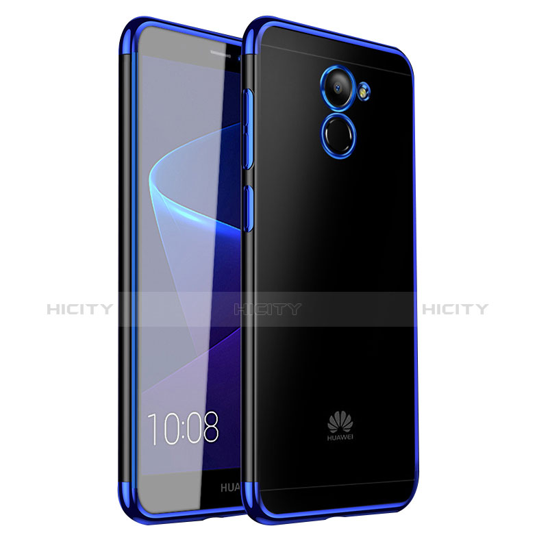 Funda Silicona Ultrafina Carcasa Transparente H01 para Huawei Enjoy 7 Plus Azul