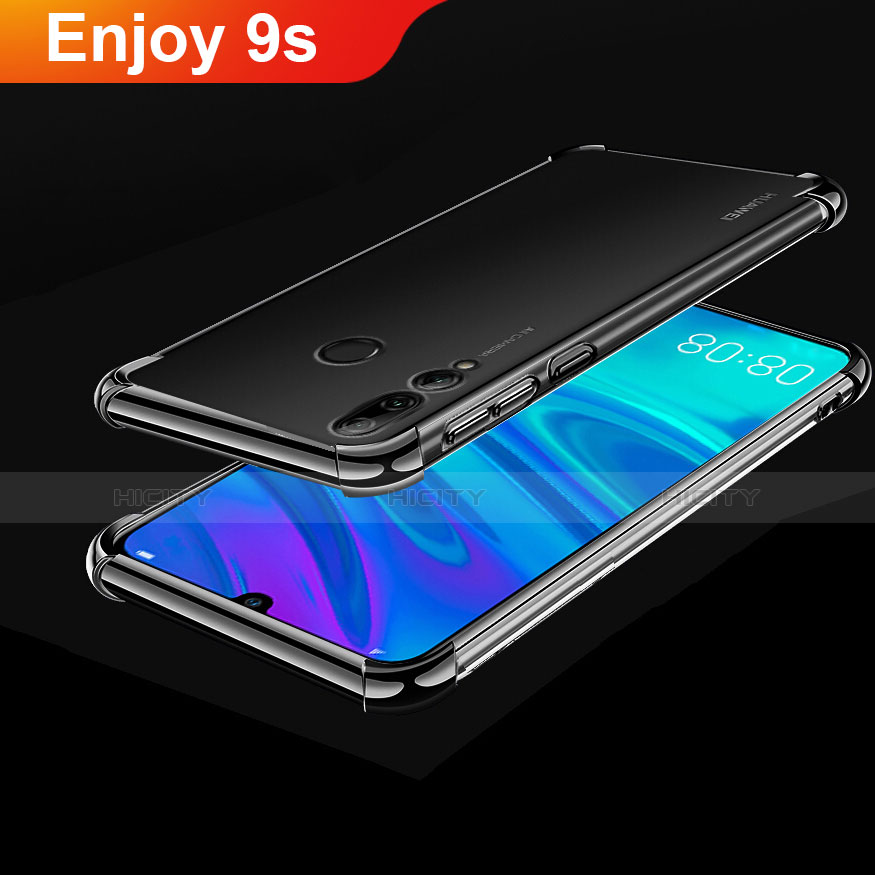 Funda Silicona Ultrafina Carcasa Transparente H01 para Huawei Enjoy 9s Negro