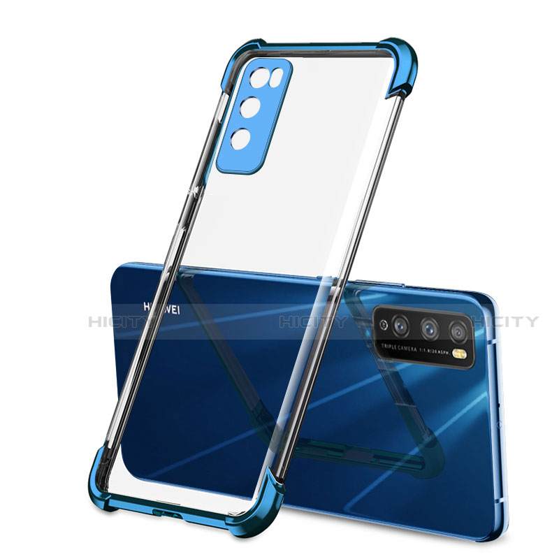 Funda Silicona Ultrafina Carcasa Transparente H01 para Huawei Enjoy Z 5G Azul