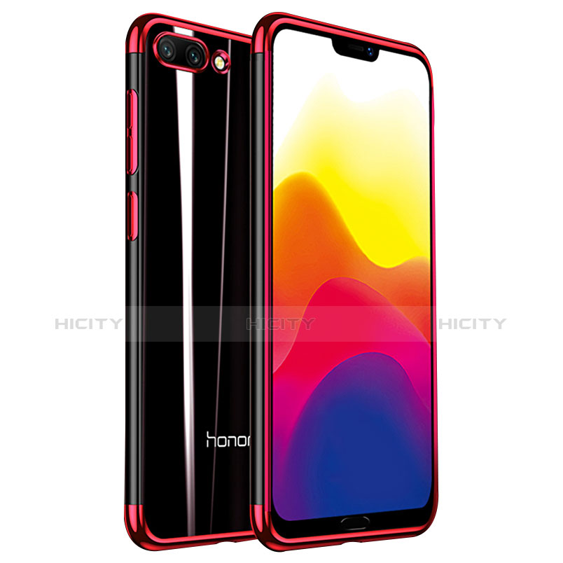 Funda Silicona Ultrafina Carcasa Transparente H01 para Huawei Honor 10 Rojo