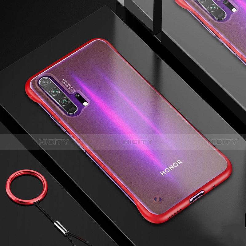 Funda Silicona Ultrafina Carcasa Transparente H01 para Huawei Honor 20 Pro Rojo